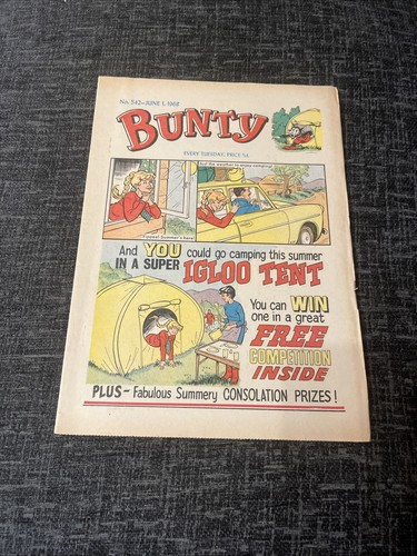 Bunty comic june 1968 - comic,